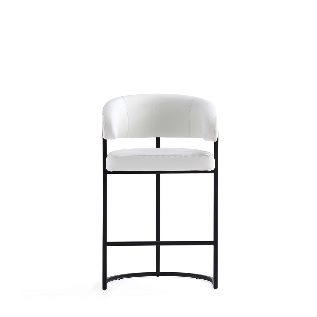 Augusta Counter Stool in White (set of 3) by Manhattan Comfort at Eve Furniture