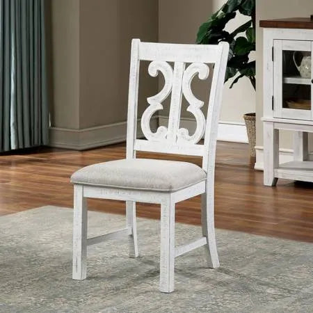 Auletta Rustic/Distressed White/Gray 7-Piece Dining Room Set by Furniture of America at Eve Furniture