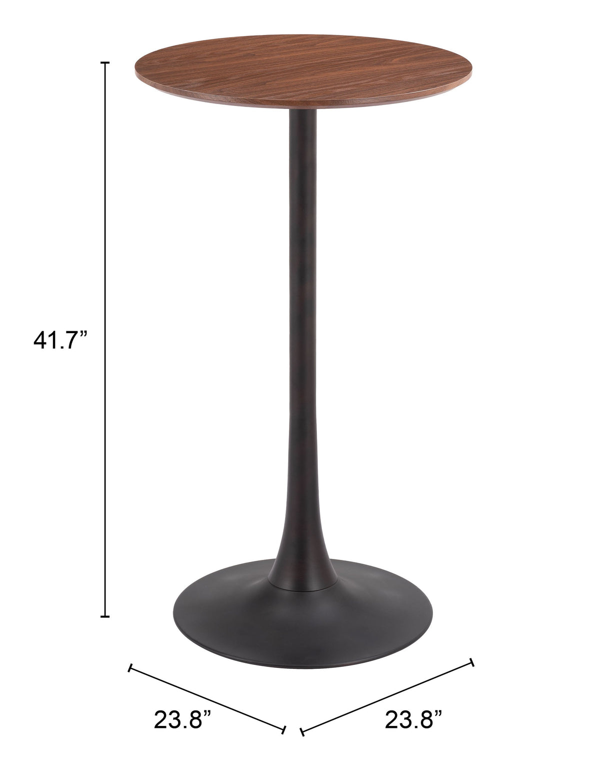 Auray Brown Bar Table by Zuomod at Eve Furniture