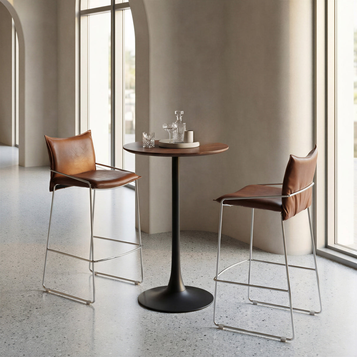 Auray Brown Bar Table by Zuomod at Eve Furniture
