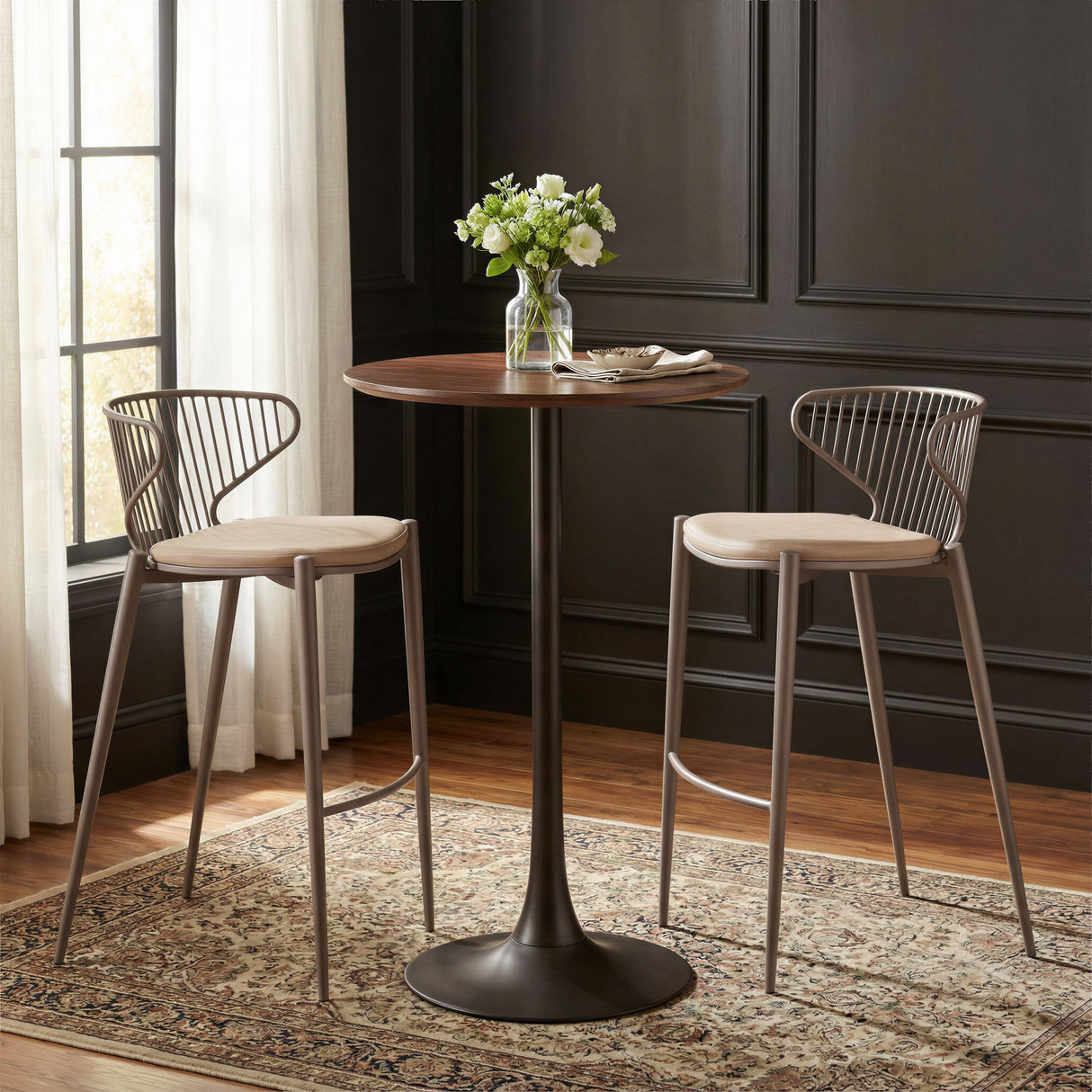 Auray Brown Bar Table by Zuomod at Eve Furniture