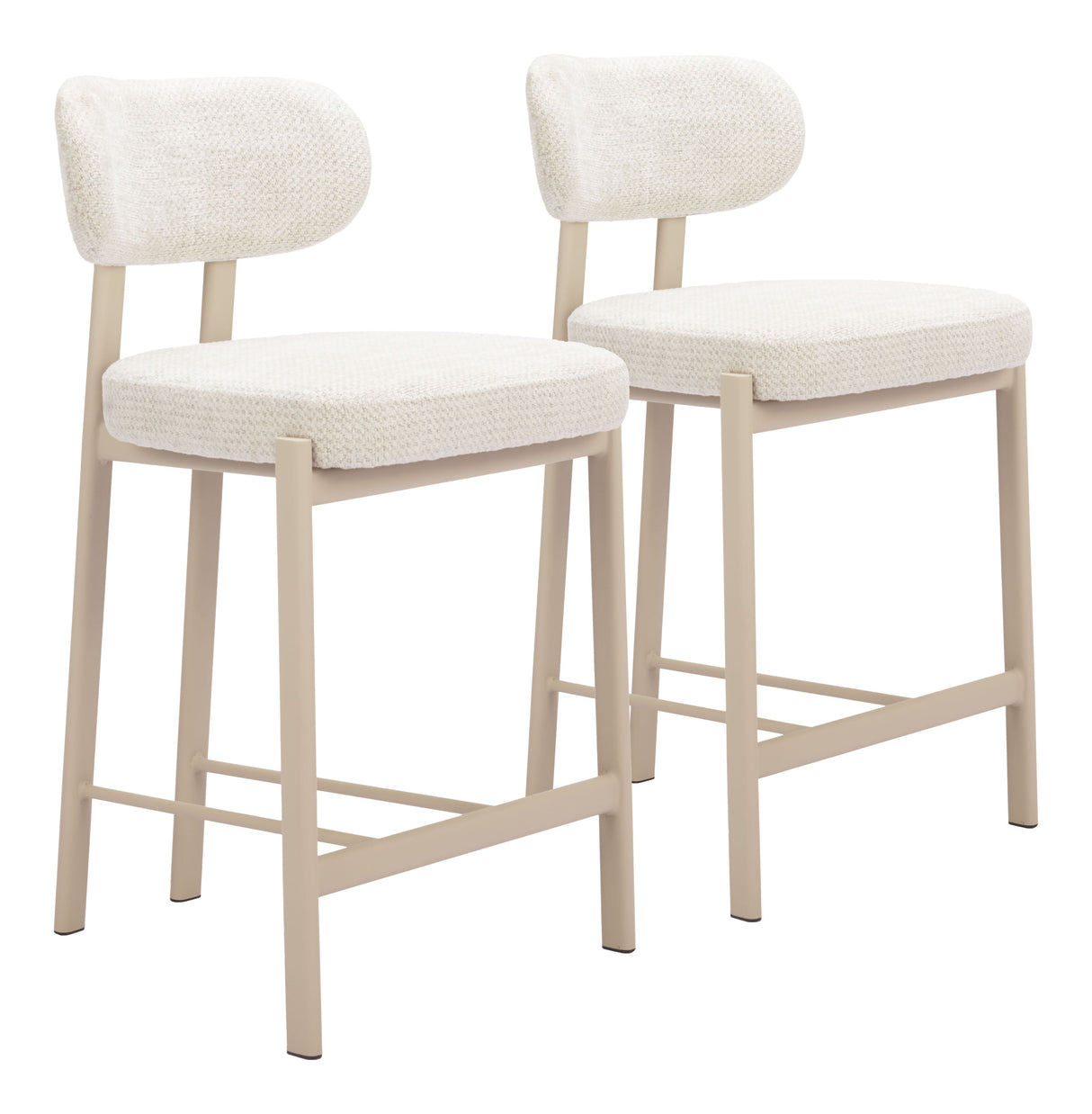 Aurea Light Gray Counter Stool (Set of 2) by Zuomod at Eve Furniture