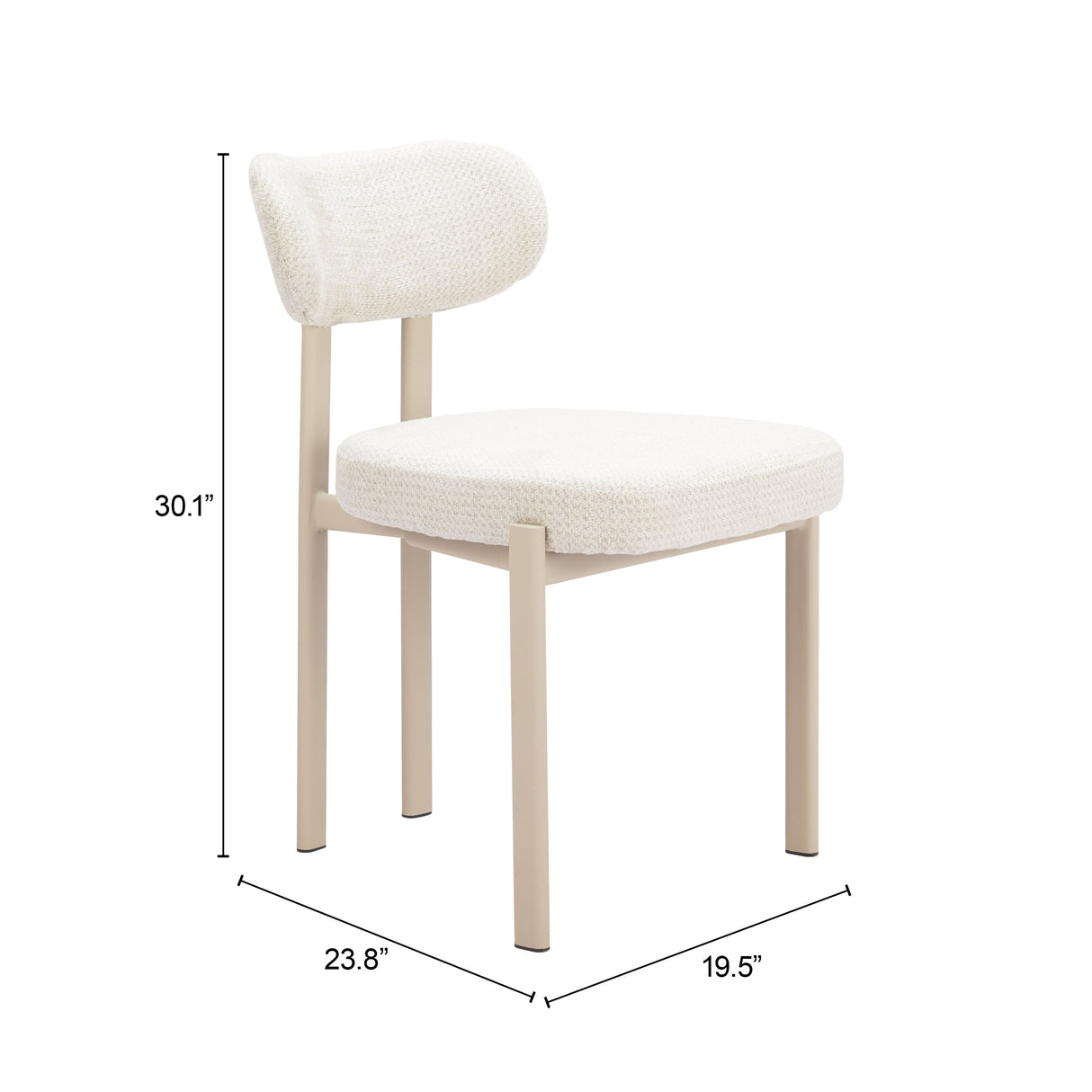 Aurea Light Gray Dining Chair (Set of 4) by Zuomod at Eve Furniture