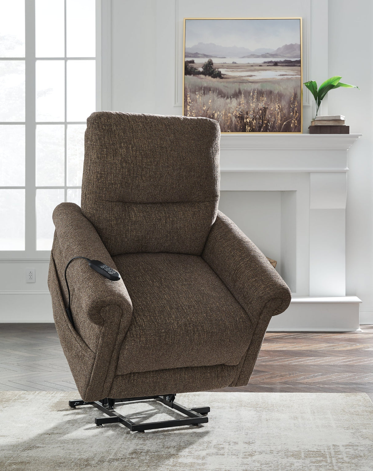 Aureta Earth Power Lift Recliner by ASHLEY FURNITURE at Eve Furniture