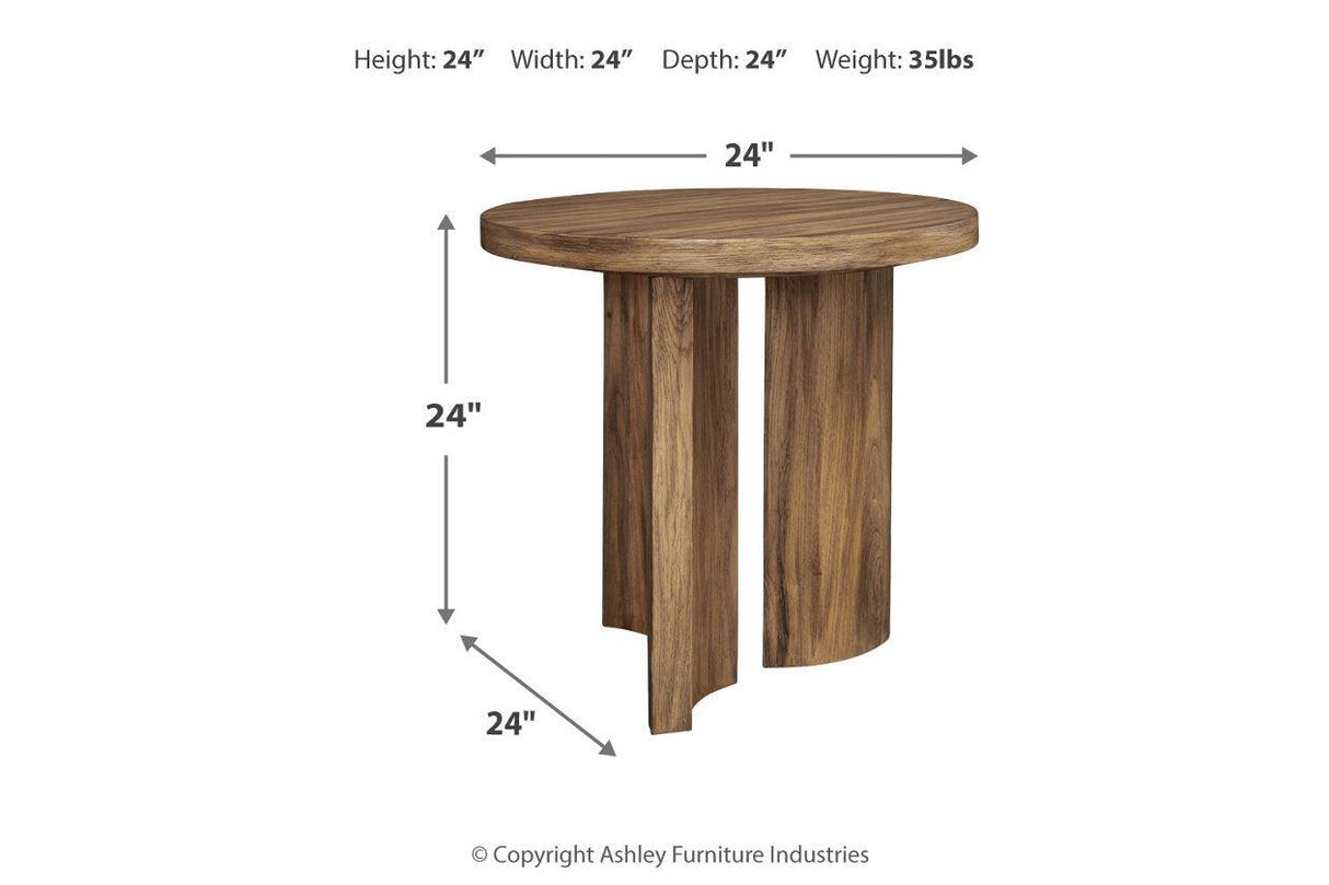Austanny Warm Brown Coffee Table and 2 End Tables by Ashley at Eve Furniture