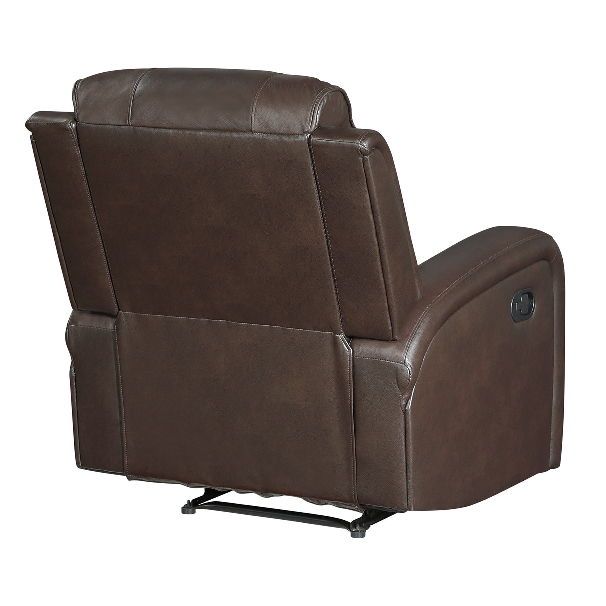 Austin Brown Genuine Leather Reclining Chair by Homelegance at Eve Furniture