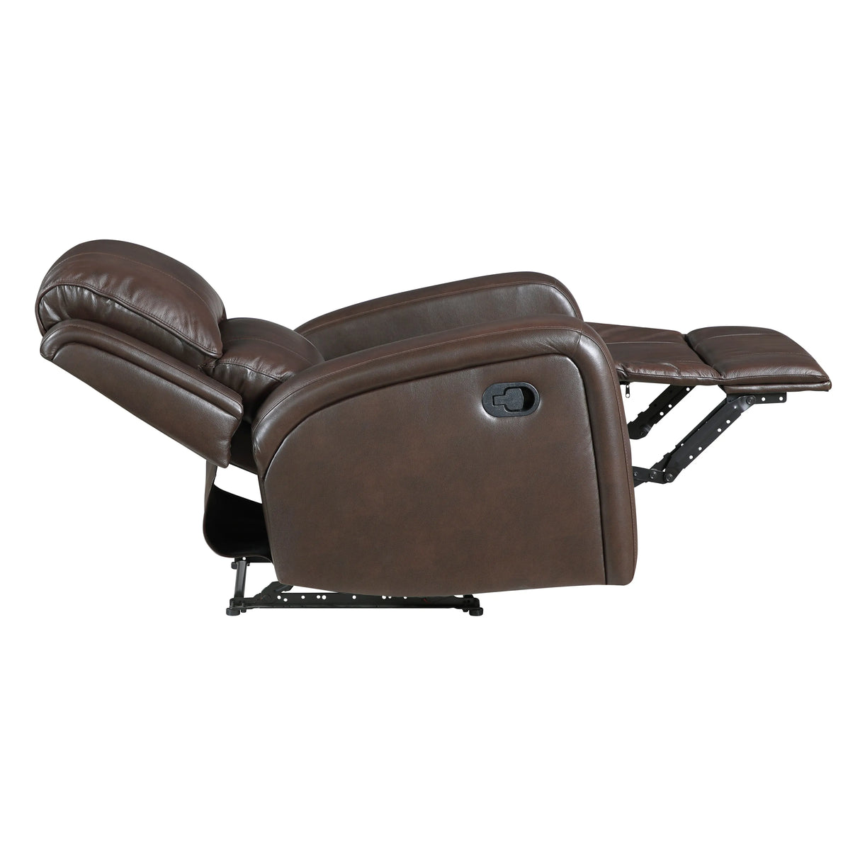 Austin Brown Genuine Leather Reclining Living Room Set by Homelegance at Eve Furniture