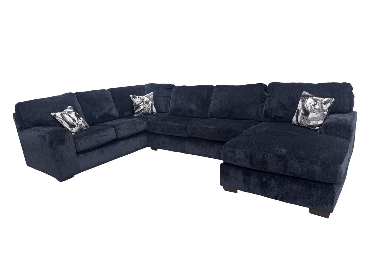 Austin Luscios Black 3-Piece (RAF) Sectional by New Era Innovations at Eve Furniture
