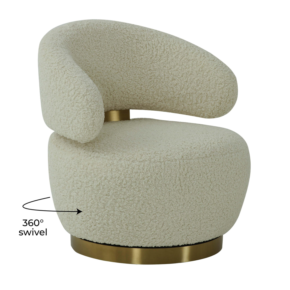 Austin Upholstered Swivel Chair by TOV Furniture at Eve Furniture