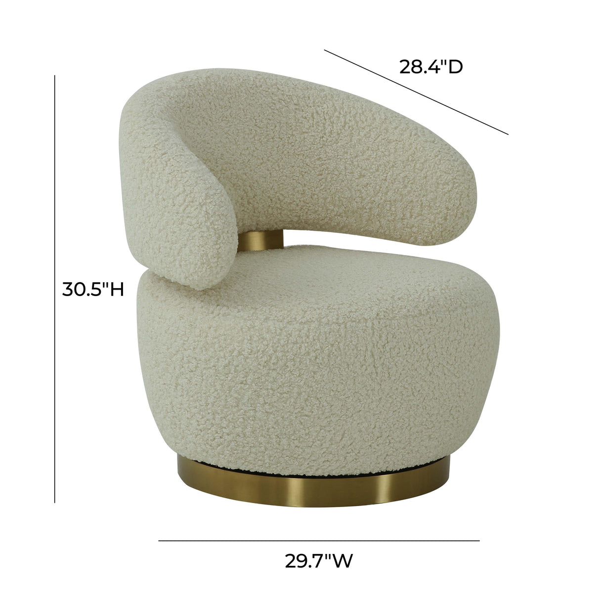 Austin Upholstered Swivel Chair by TOV Furniture at Eve Furniture