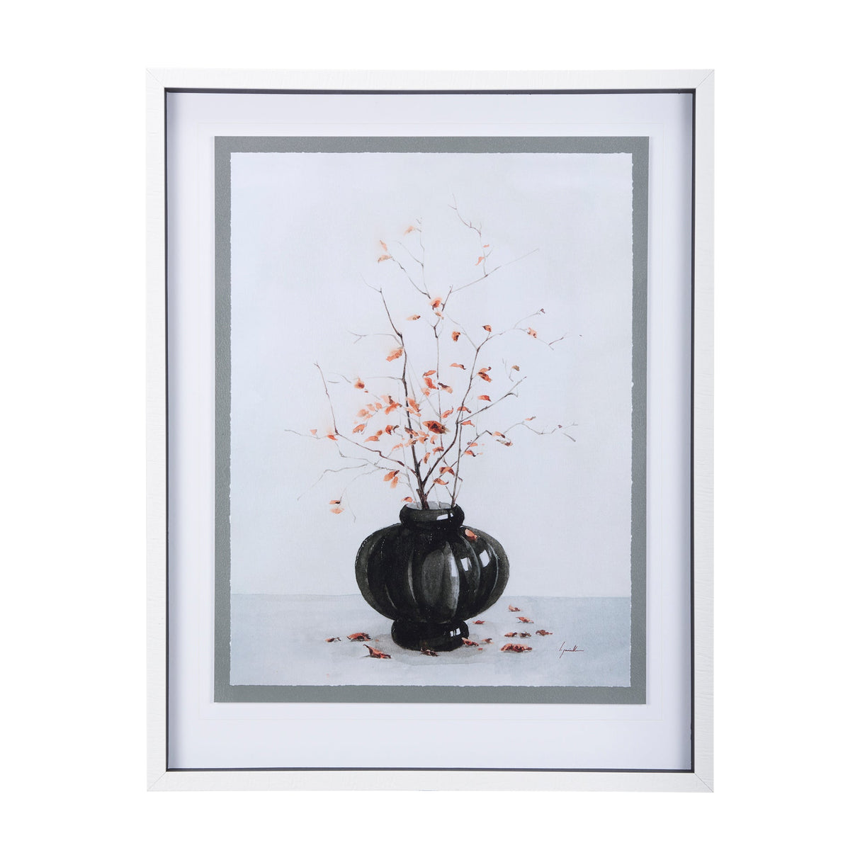 Autumn Branches I by Mercana Studio a Hand Embellished Textured Framed Art Print Matted under Glass by Mercana at Eve Furniture
