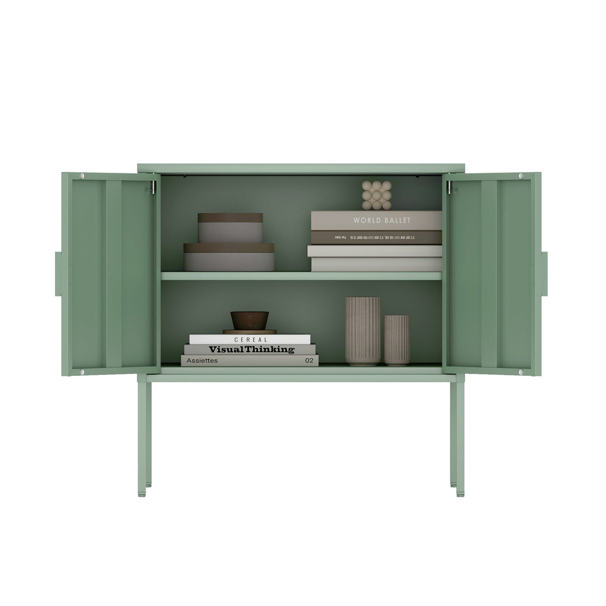 Ava 23.6" Accent Cabinet in Green by Manhattan Comfort at Eve Furniture