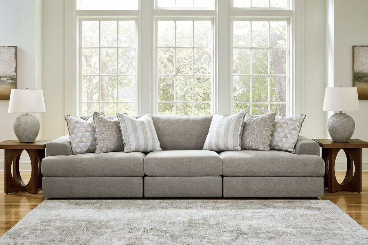Avaliyah Ash 3-Piece Sectional Sofa by Ashley at Eve Furniture