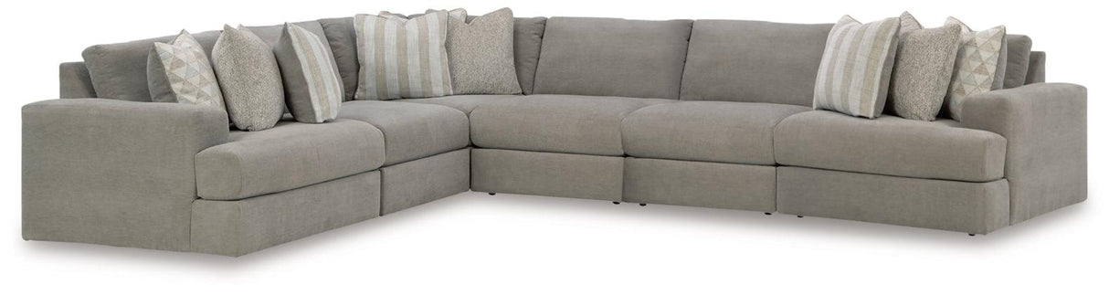 Avaliyah Ash 6-Piece Sectional by Ashley at Eve Furniture