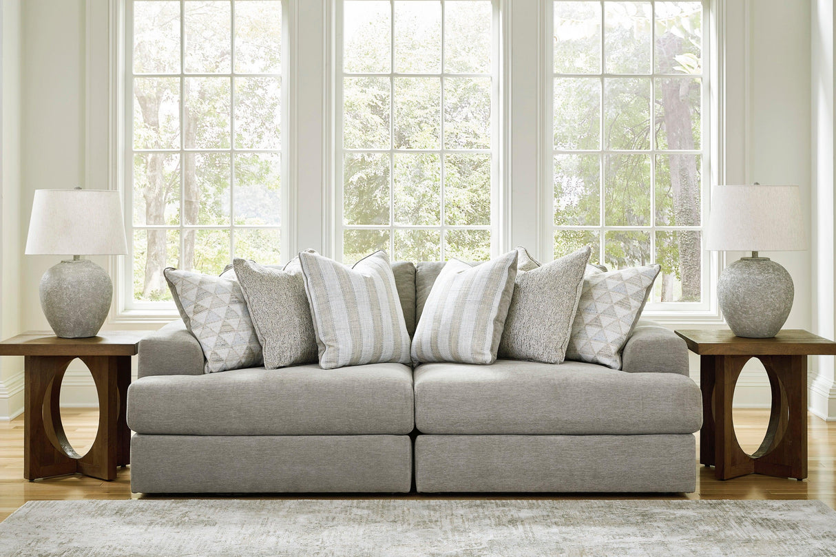 Avaliyah Ash 2-Piece Modular Loveseat by Ashley at Eve Furniture