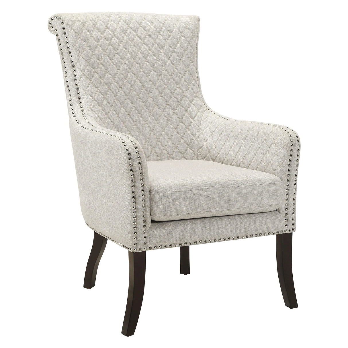 Avalon Beige Quilted Accent Chair by Homelegance at Eve Furniture