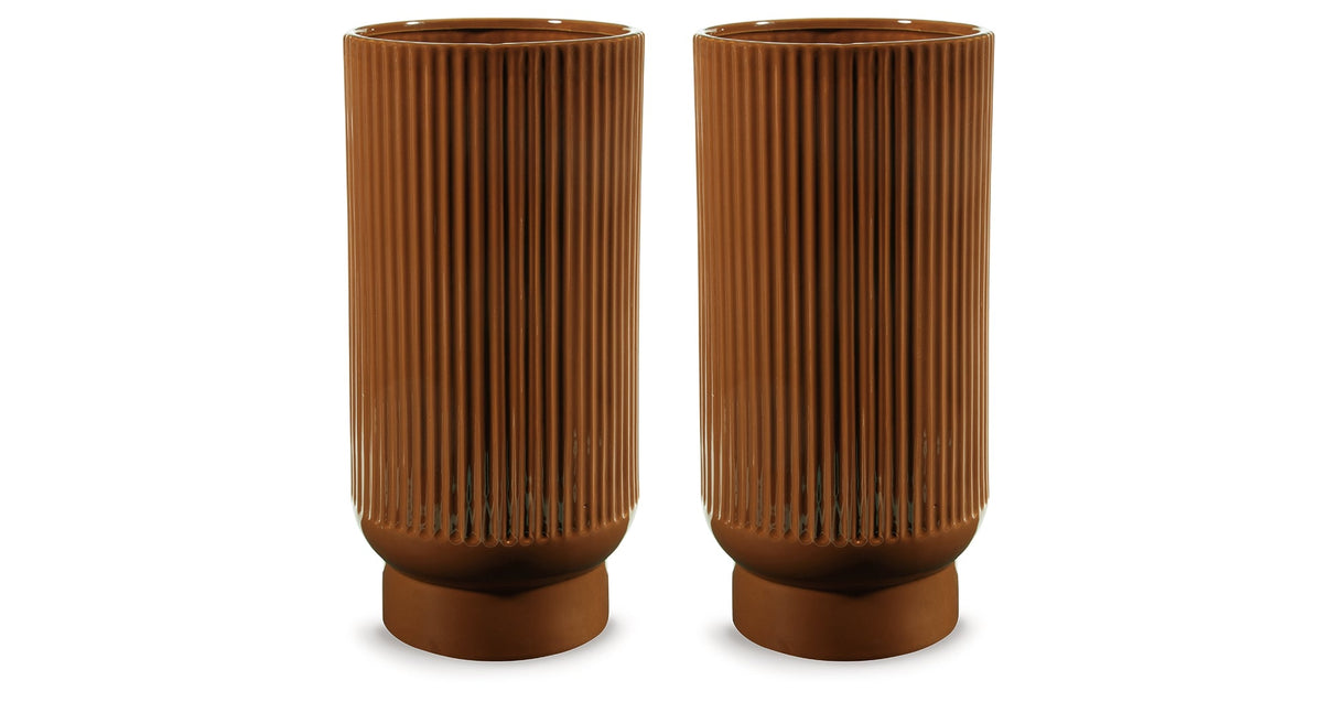 Avalyah Burnt Umber Vase by Ashley at Eve Furniture