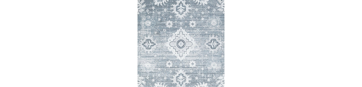 Avanworths Blue/Gray/Ivory Washable Large Rug by ASHLEY FURNITURE at Eve Furniture