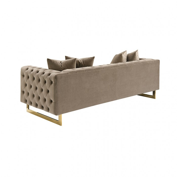Avara Warm Mink Brown Sofa by Furniture of America at Eve Furniture