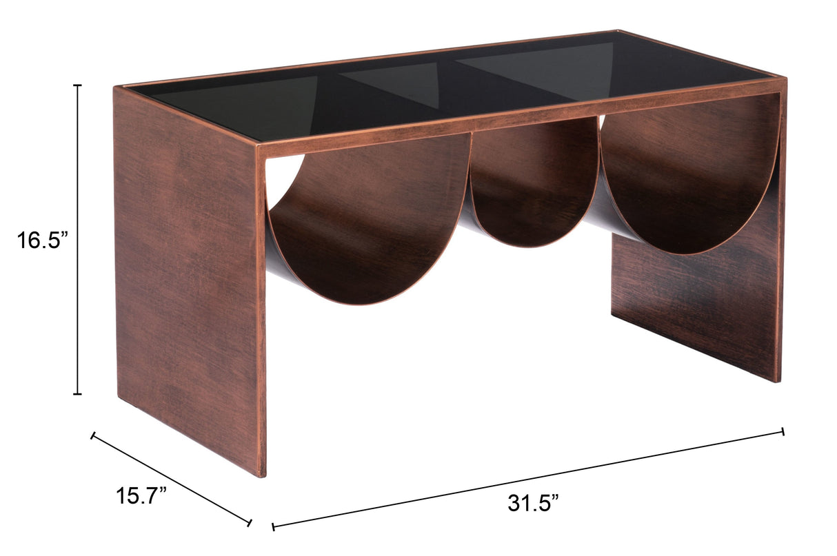 Aveiro Copper & Black Coffee Table by Zuomod at Eve Furniture