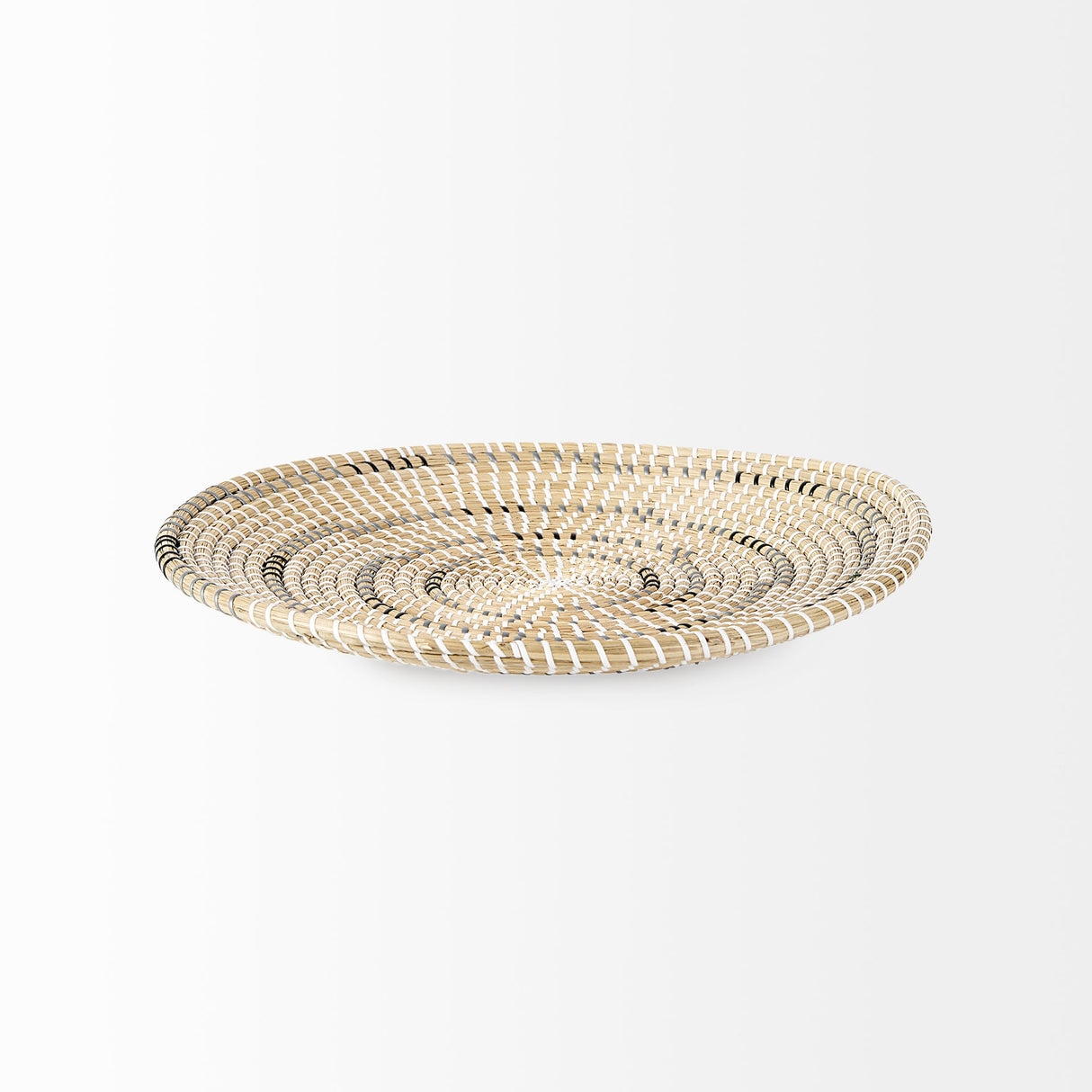 Avel Light Brown Seagrass W/Dark Brown String Round Wall Hanging Plate by Mercana at Eve Furniture