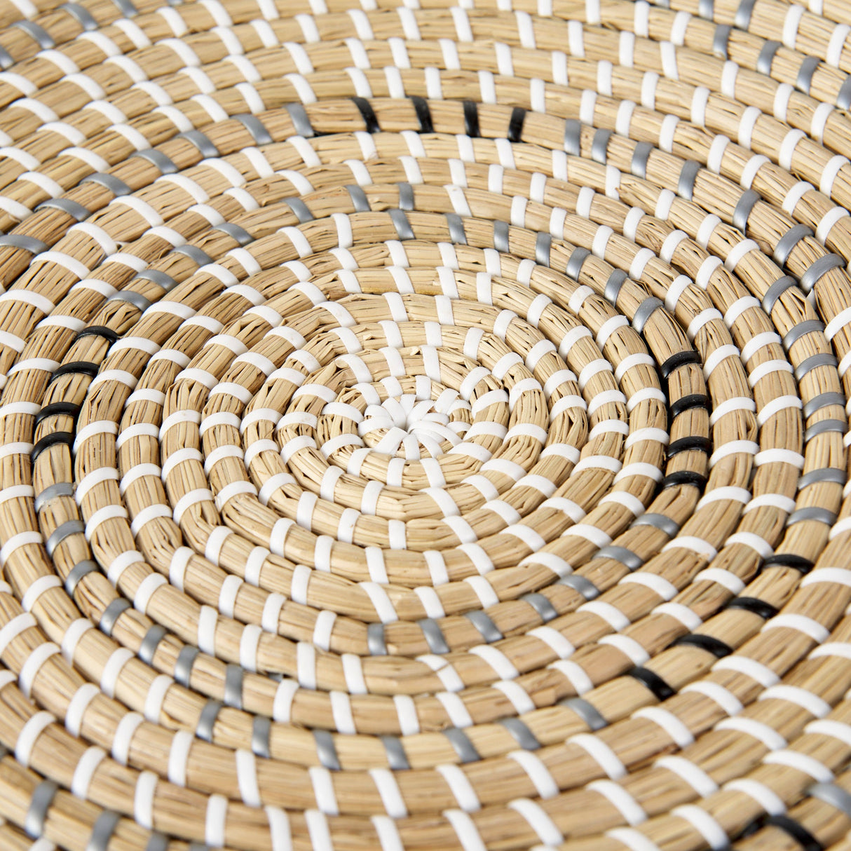 Avel Light Brown Seagrass W/Dark Brown String Round Wall Hanging Plate by Mercana at Eve Furniture