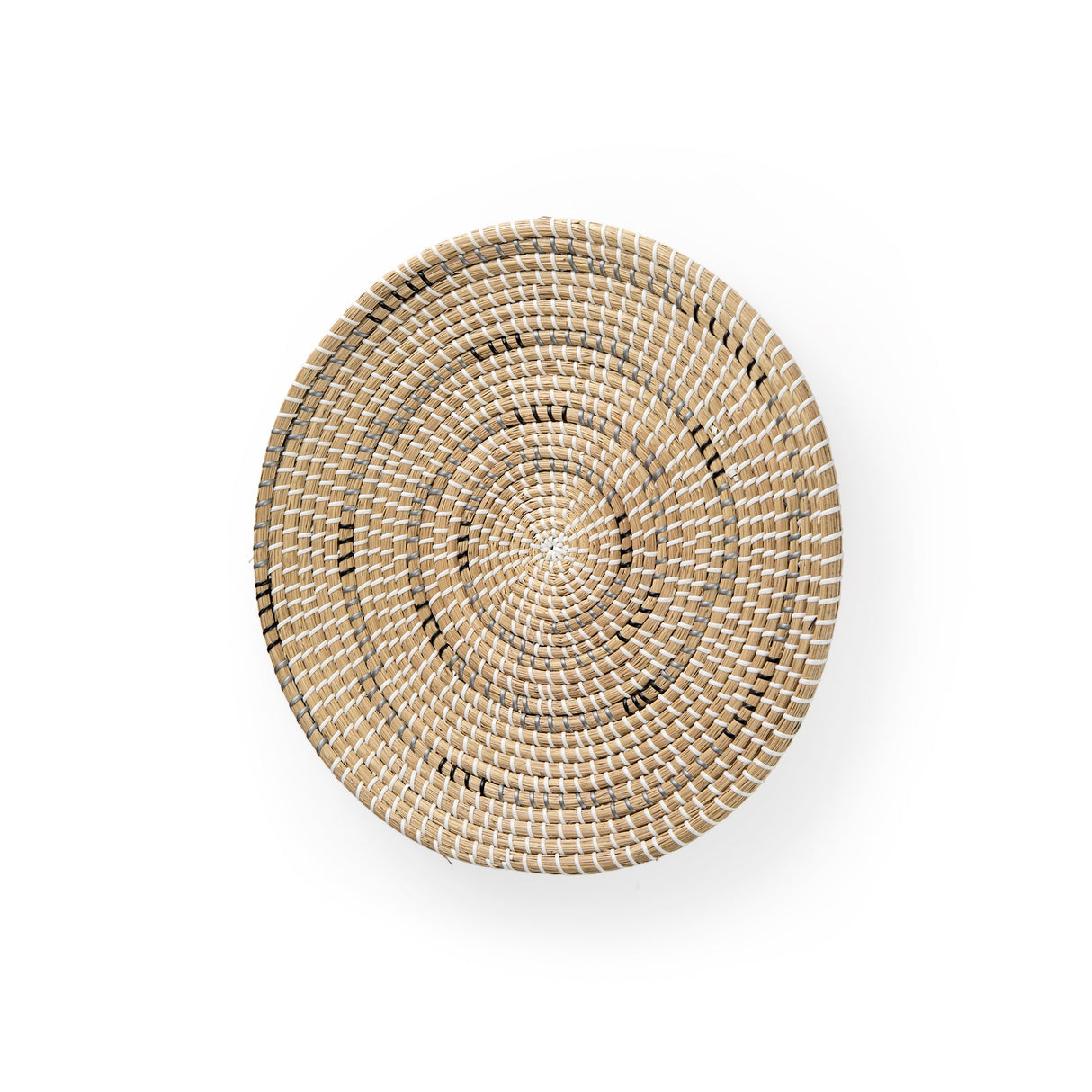 Avel Light Brown Seagrass W/Dark Brown String Round Wall Hanging Plate by Mercana at Eve Furniture