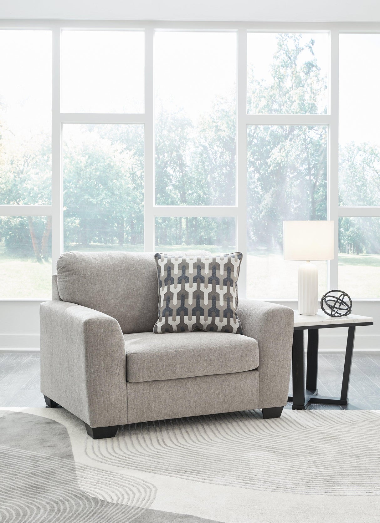 Avenal Park Flannel Oversized Chair by Ashley at Eve Furniture