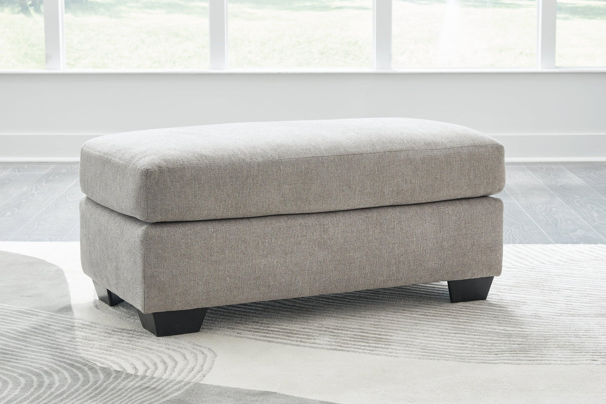 Avenal Park Flannel Ottoman by Ashley at Eve Furniture