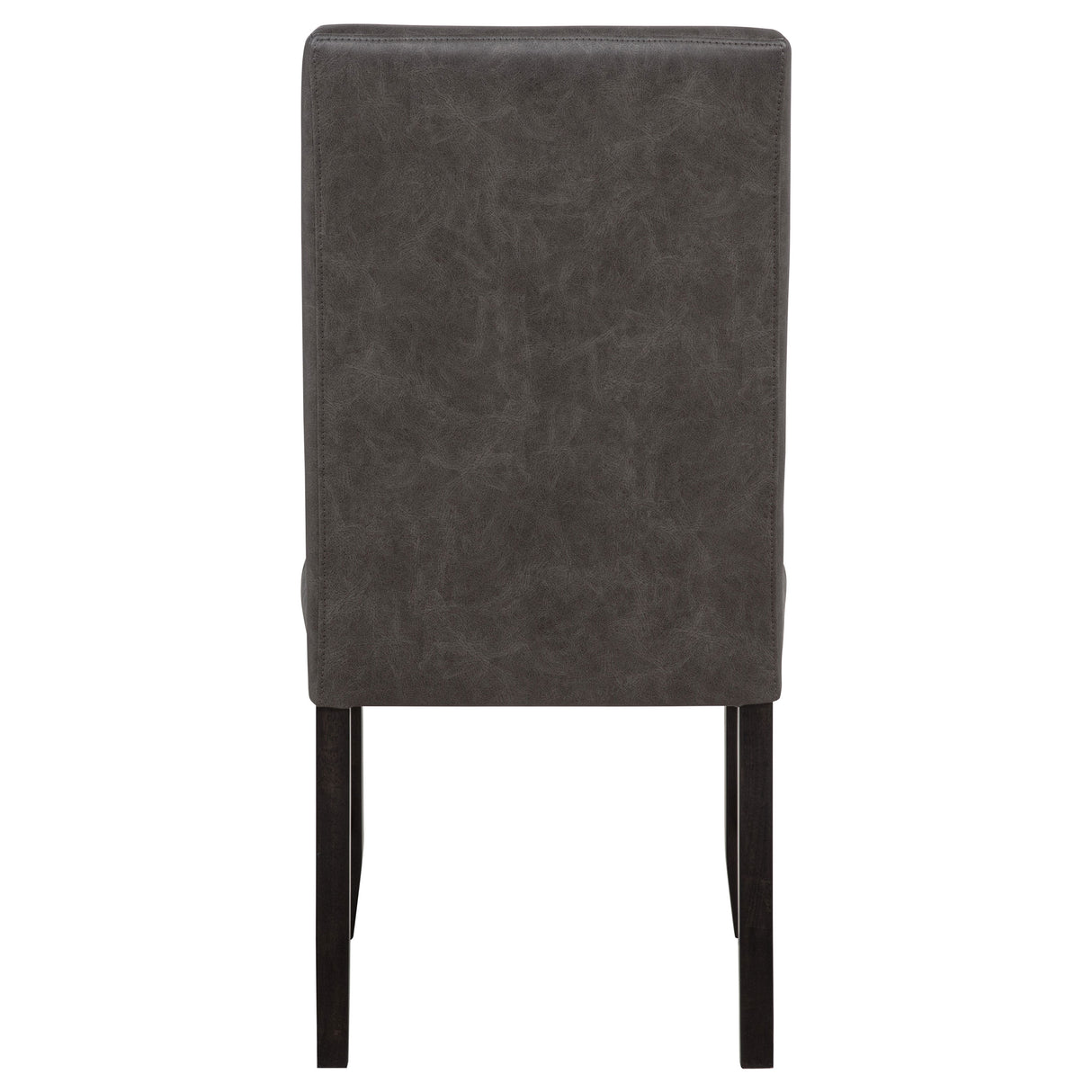 Averill Dark Grey Faux Leather Upholstered Dining Side Chair (Set of 2) by Coaster at Eve Furniture