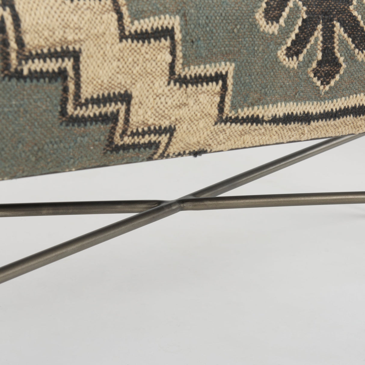 Avery I Multi Colored Upholstered Patterned Seat Accent Bench by Mercana at Eve Furniture