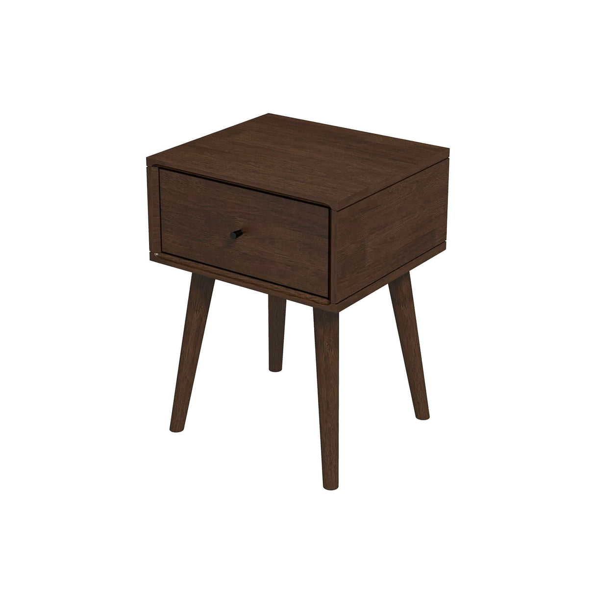 Avery Solid Wood Walnut Night Stand with Single Drawer by Ashcroft Imports at Eve Furniture