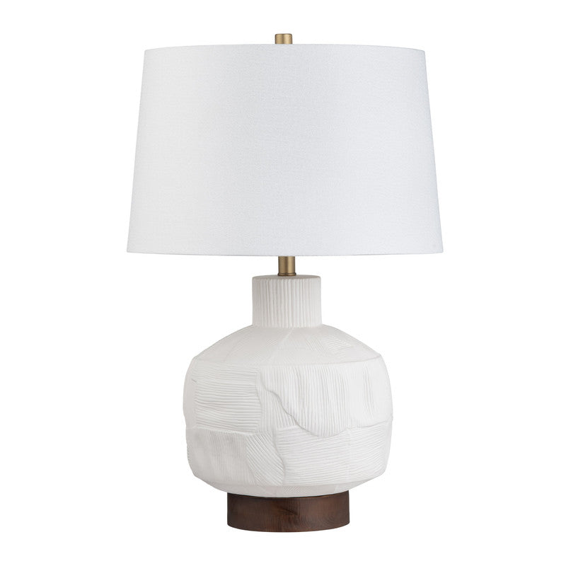 Avi White Table Lamp by Crestview at Eve Furniture