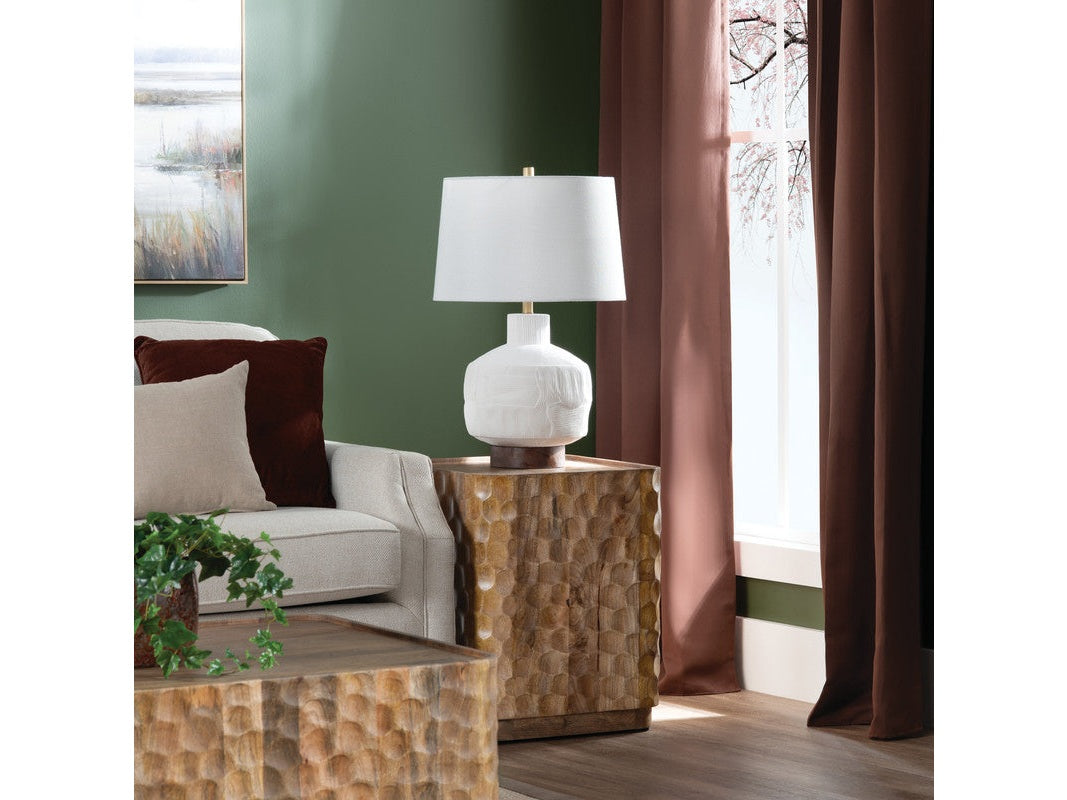 Avi White Table Lamp by Crestview at Eve Furniture