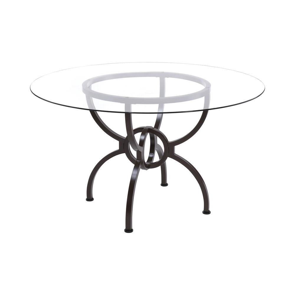 Aviano Gunmetal Dining Table Base by Coaster at Eve Furniture