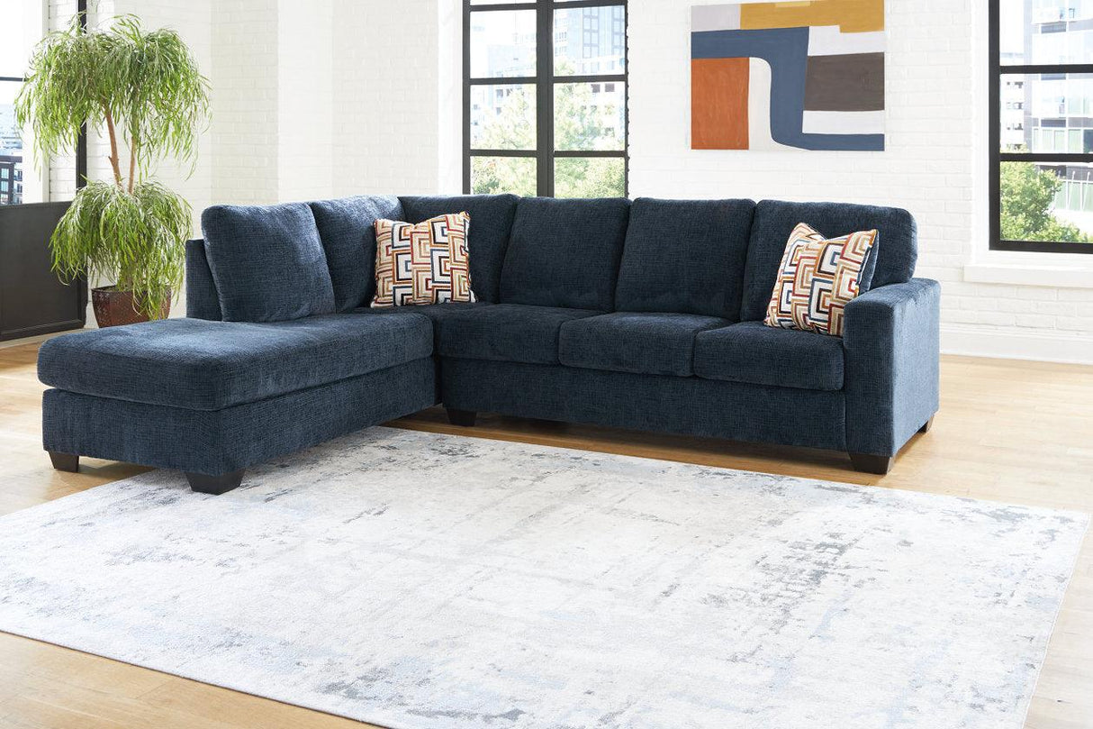 Aviemore Ink 2-Piece Left Arm Facing (LAF) Chaise Sectional by Ashley at Eve Furniture