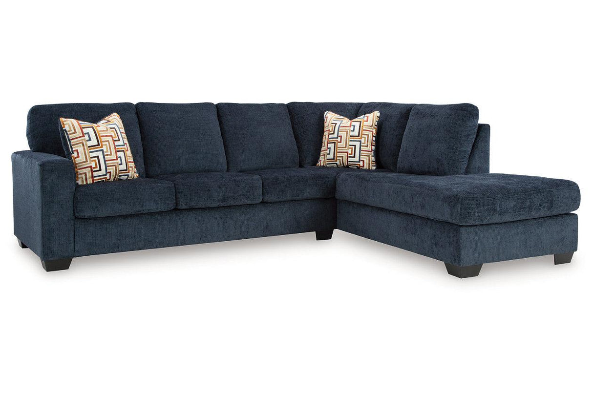 Aviemore Ink 2-Piece Right Arm Facing (RAF) Chaise Sectional by Ashley at Eve Furniture