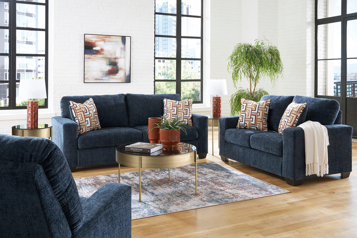 Aviemore Ink Sofa and Loveseat by Ashley at Eve Furniture