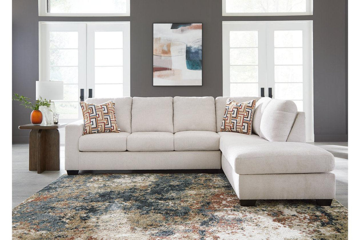 Aviemore Stone 2-Piece Sectional with RAF Chaise by Ashley at Eve Furniture