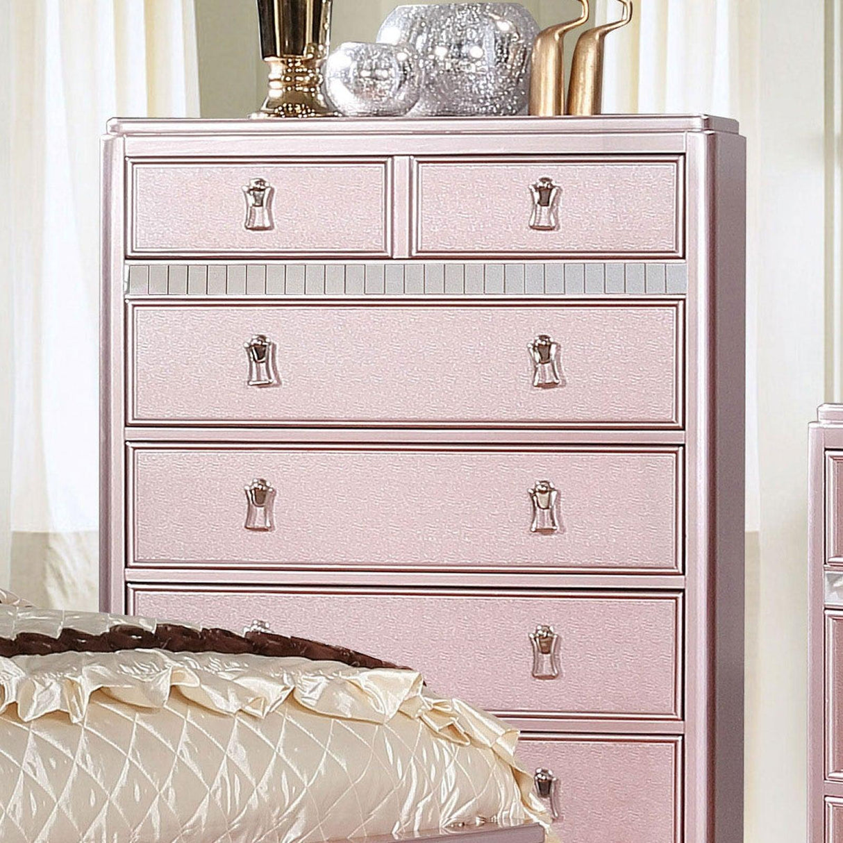 Avior Rose Gold Chest by Furniture of America at Eve Furniture