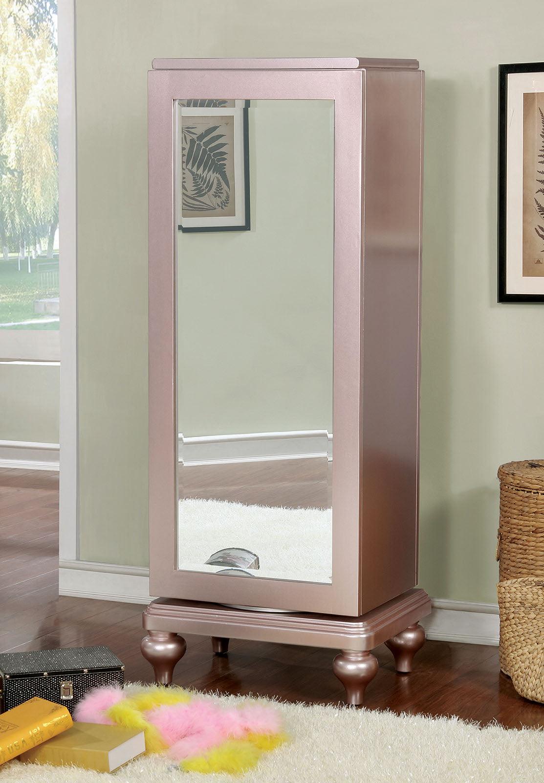 Avior Rose Gold Swivel Chest by Furniture of America at Eve Furniture