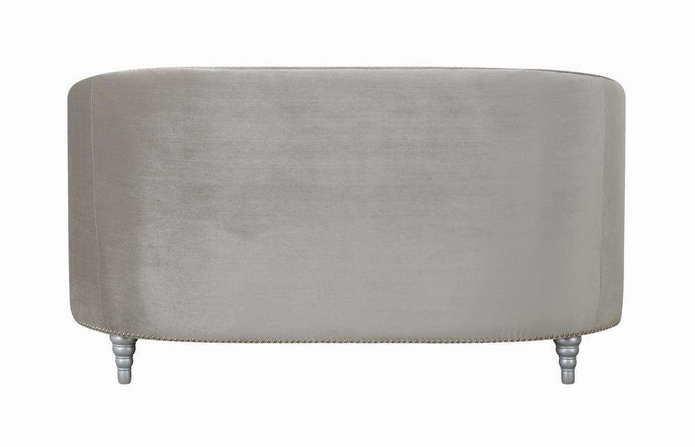 Avonlea Gray Sloped Arm Tufted Loveseat by Coaster at Eve Furniture