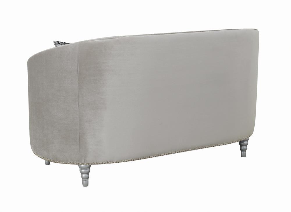 Avonlea Gray Sloped Arm Tufted Loveseat by Coaster at Eve Furniture