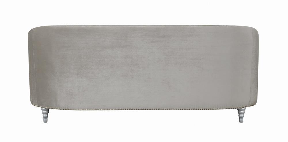 Avonlea Upholstered Sloped Arm Sofa Grey Velvet by Coaster at Eve Furniture