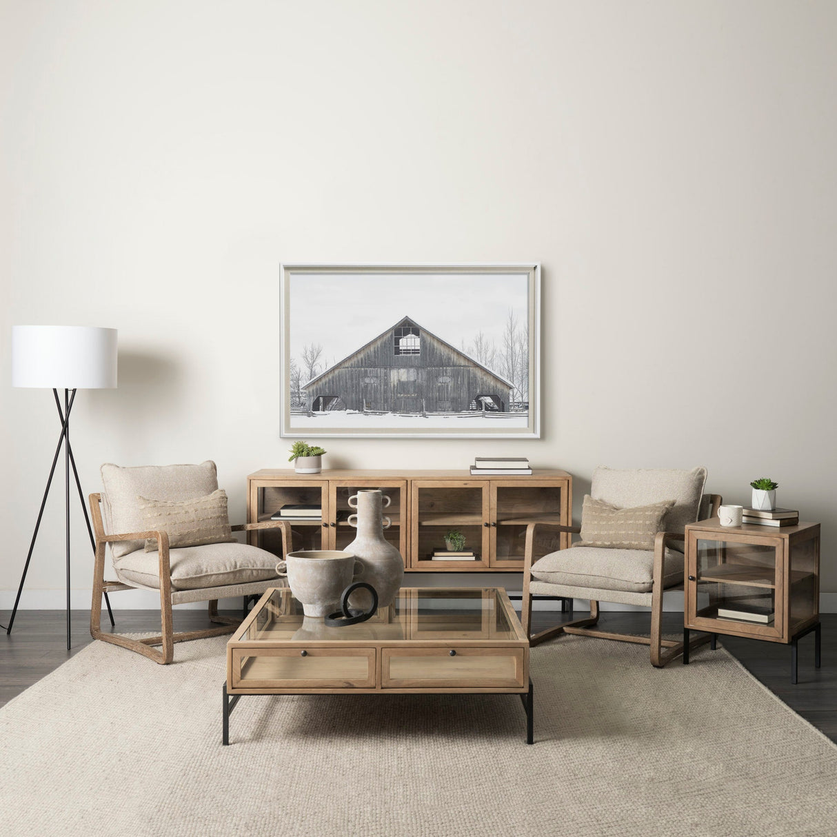 AWHC Barn 2 by Chris Dunker a Framed Photo Art Print Matted under Glass by Mercana at Eve Furniture