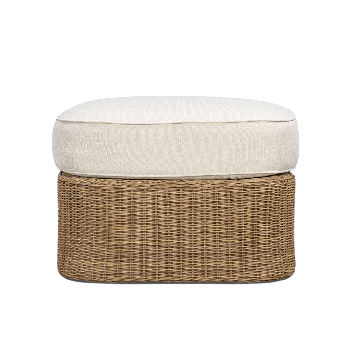 Axel Cream Boucle Outdoor Ottoman by TOV Furniture at Eve Furniture