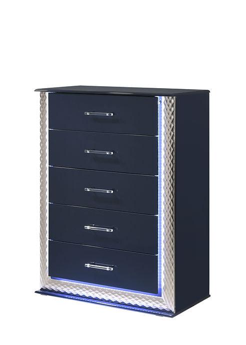 Aya Led Dark Navy Platform Bedroom Set by New Era Innovations at Eve Furniture