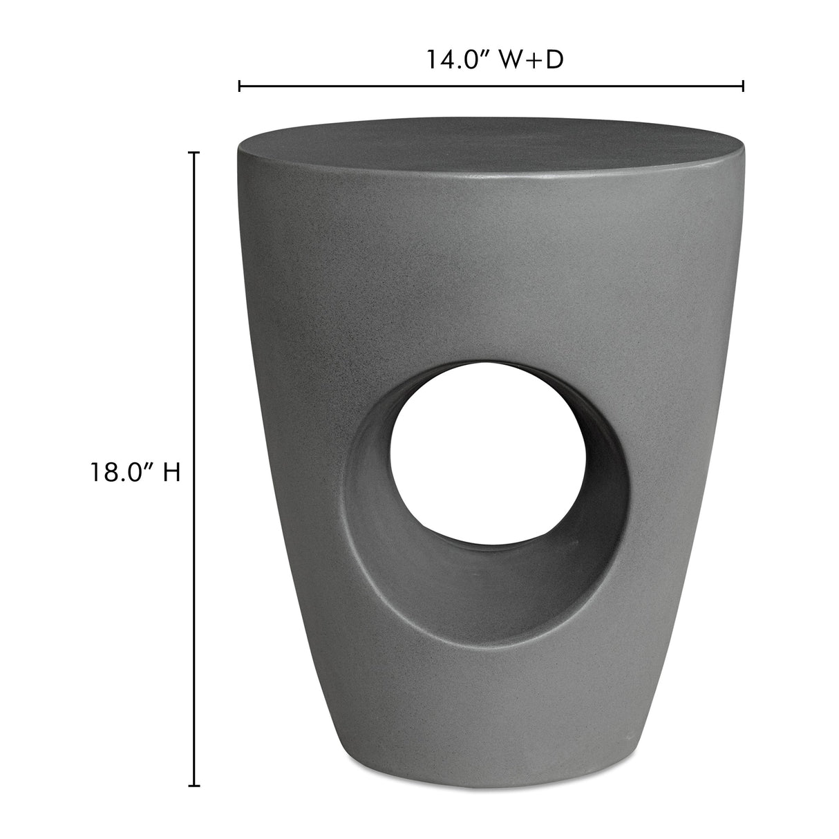 Aylard Dark Grey Outdoor Stool by Moe's Home at Eve Furniture