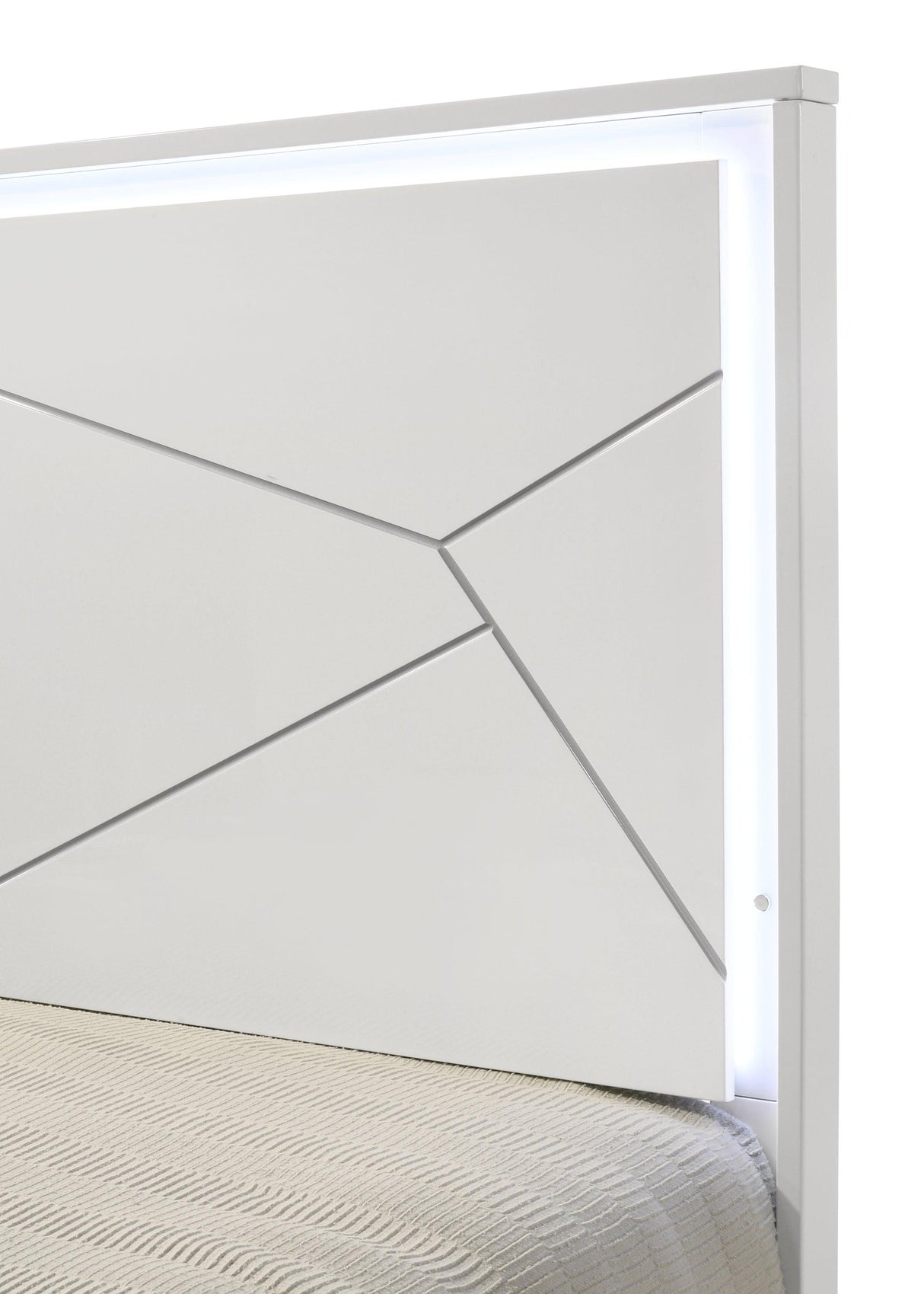 Ayla White King Panel Bed by Crown Mark at Eve Furniture