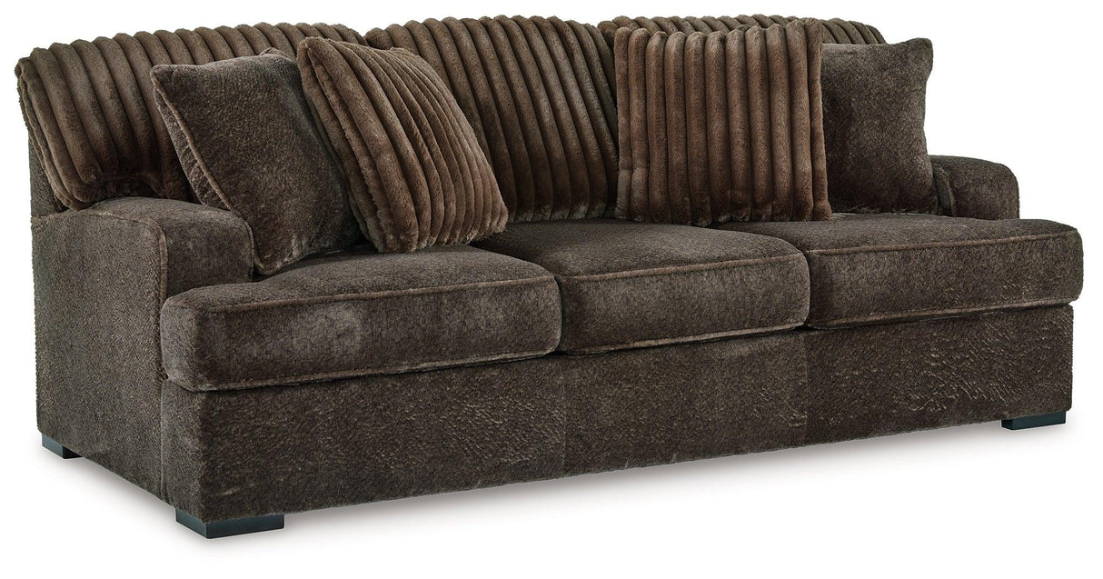 Aylesworth Chocolate Sofa by Ashley at Eve Furniture